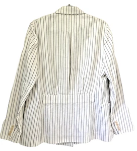 POLO Ralph Lauren Nadelstreifen Gr. 14 Baumwolle-Leinen-Seide Blazer Sakko spitzes Revers - Bild 1 von 19