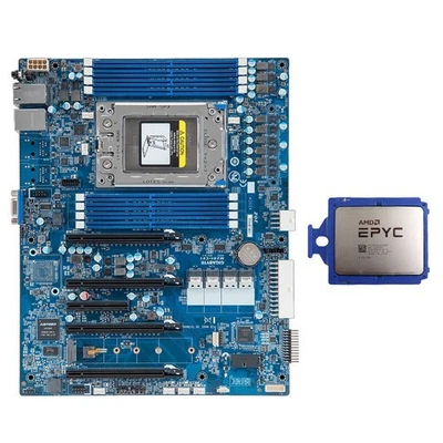 Gigabyte MZ01-CE1 ATX SERVER Motherboard + AMD EPYC 7601 32 CORES 64 threads CPU - Image 1 of 4