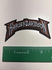 🔥Harley Davidson Motorcycle Rocker Tab 4” Embroidered Iron On Patch Biker MC - Picture 1 of 1