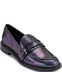 KARL LAGERFELD PARIS Randall Iridescent Loafers New - Picture 1 of 5