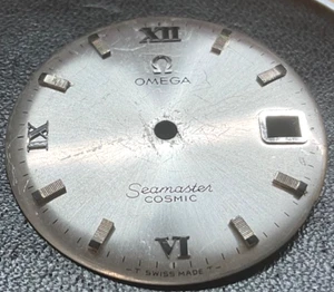 Omega Watch Dial 28.4 mm Date Seamaster Cosmic Grey 1969 for 136-016 - Picture 1 of 5