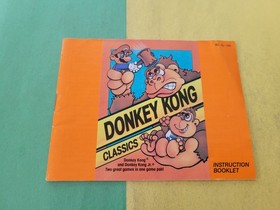 Donkey Kong Classics (NES, 1988) Instruction Manual Only