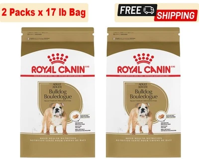 2 Packs Royal Canin Breed Health Nutrition Bulldog Adult Dry Dog Food, 17LB - Image 1 of 4