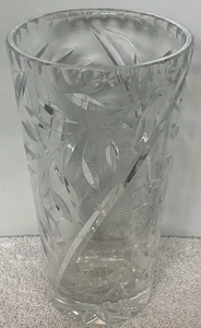 Vintage 1970s Large Heavy Lead Crystal Cut Glass Vase 22cm H 12cm W cm 1600gm - Picture 1 of 14