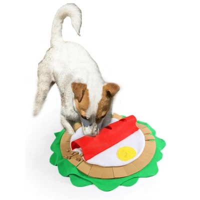 Schnüffelteppich Schnüffelmatte Spielteppich rund ca. 54 cm Suchspiel für Hunde - Bild 1 von 3