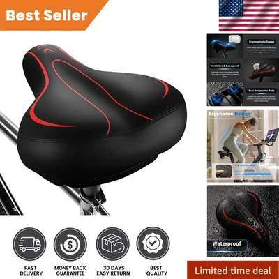 Asiento de bicicleta impermeable de gran tamaño con espuma viscoelástica - Sillín cómodo universal Foto 1 de 4