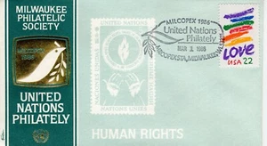NAZIONI UNITE FILATELIA, MILCOPEX, MILWAUKEE, WI 1986 FDC10055 - Foto 1 di 1
