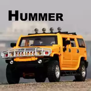 1:24 HUMMER H2 Diecast Car Model With Sound & Light Simulation Kids Toy Gift - Picture 1 of 15