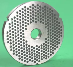 #42 x 3/16" (4.5mm) Stainless meat grinder plate for Biro   5 1/16" diameter - Picture 1 of 2