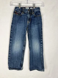 Osh Kosh B'Gosh Classic Boys Jeans 7R Straight Leg Blue Denim Adjustable Waist - Picture 1 of 8