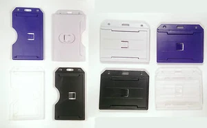 10 x Double Sided Identity Card Badge Holders: Free UK P&P - Picture 1 of 4