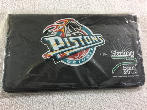 Retro DETROIT PISTONS Checkbook cover NEW in plastic bag Cover