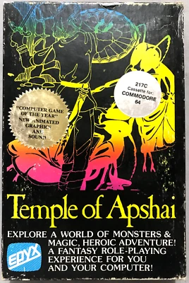 Dunjonquest Temple of Apshai Epyx Fantasy Role Playing C64 -1983 Used/test&works - Image 1 of 4