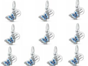 10pcs European Silver Charm Bead For Bracelet Necklace Pendants Chain 