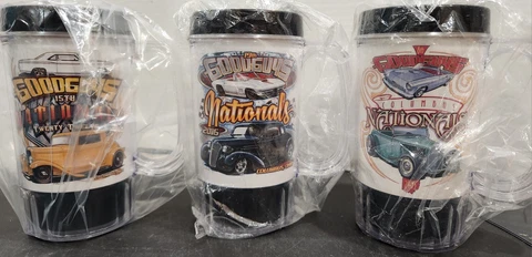 3 Good Guys Spring Nationals Mug 2005 Hot Rod Tour Plastic Cup Columbus 2012, 16 Cover