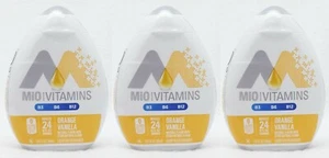 3x Mio Vitamine ORANGE VANILLE Liquid Water Enhancer Drink Mix Tropfen B3 B6 B12 - Bild 1 von 2
