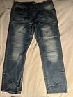 Men’s CStar by Ciano Farmer Embellished Distressed Jeans Boot Cut Size 42/34 B20