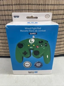 Wii U Green Luigi Wired Fight Pad from PDP Sealed - Picture 1 of 10