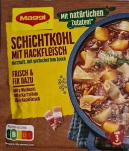 Maggi Fix Schichtkohl mit Hackfleisch Herzhaft geräuchertem Speck 9 Personen - Bild 1 von 1