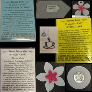 Shrinky Dinks & Heat Shrink Plastic Sheets (Pack of 10, 5"x4" Sheets) - Picture 1 of 20