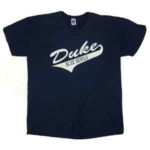 Vintage 90s Duke University Blue Devils Jersey T-Shirt #14 Russell Athletic (L) - Picture 1 of 6