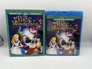 DISNEY ALICE IN WONDERLAND 65TH ANNIVERSARY EDITION BLU-RAY + DVD W/ SLIPSLEEVE - Picture 1 of 2