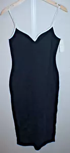 Abercrombie & Fitch Pencil Dress XSP Blue Sleeveless Slitted Spaghetti Strap NWT - Picture 1 of 4