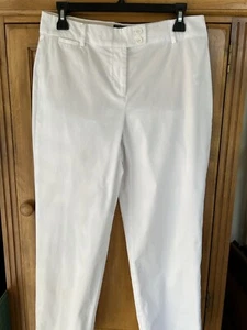Talbots Donna Tg 4 Il Crop Perfetto Curvy Bianco - Foto 1 di 9