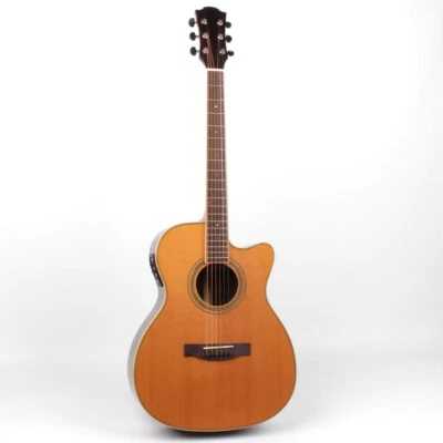 EDEL FOLK WESTERNGITARRE *MASSIV ZEDER *PALISANDER BODY *KNOCHENSATTEL *FISHMAN - Bild 1 von 4