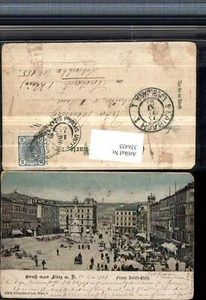 326455,Gruß aus Linz an d. Donau Franz Josefs-Platz Pestsäule Geschäfte - Picture 1 of 1