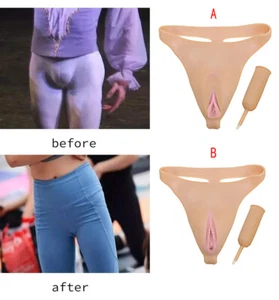 Men's Hiding Gaff Panties Silicone Thong Panties for Crossdressing Transgender - Picture 1 of 12