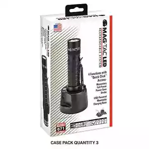 NUEVA Linterna LED recargable Maglite Mag-Tac cabeza lisa 671 lúmenes TRM1RE4 - Imagen 1 de 4
