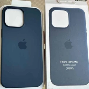 Original Authentic Apple Silikon Case Rot für iPhone 14 Pro Max Mitternachtsblau - Bild 1 von 6