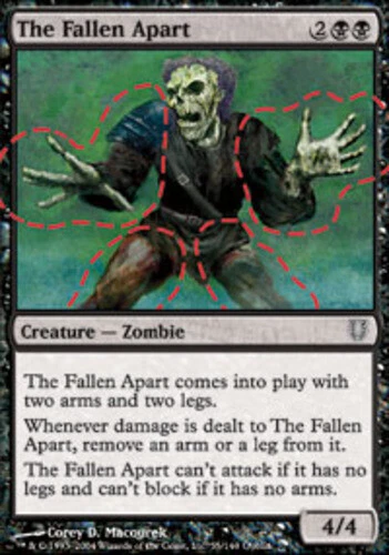 4x The Fallen Apart ~ Moderately Played Unhinged MTG Magic x4 4 UltimateMTG Play - Image 1 of 1