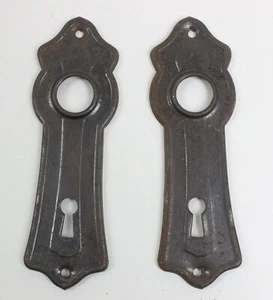 Vintage Ornate Escutcheon Keyhole Door Handle Cover x 2 - Picture 1 of 7