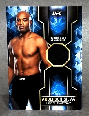 2017 Topps UFC Knockout Relics Blue #KR-AS Anderson Silva 6/25 - Image 1 of 2