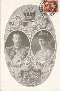King George and Queen Mary 1914 Paris Visit Postcard - Picture 1 of 2
