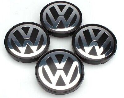 Set Di 4 Tappi Coprimozzo Logo - VW Volkswagen - 55mm OEM 6N0 601 171 • 29.90€