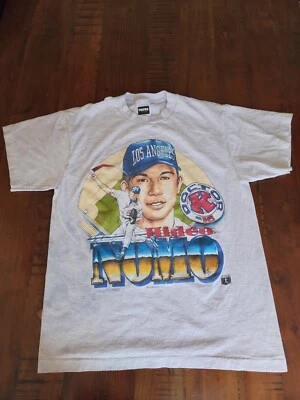 Редкая винтажная футболка 90-х Los Angeles Dodgers Hideo Nomo 16 Doctor K мужская L - Изображение 1 из 4