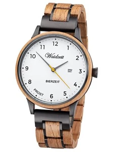 Waidzeit BZ01 orologio uomo legno epoca birra marrone - Foto 1 di 1