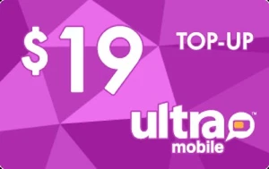Carte prépayée recharge prépayée Ultra Mobile 19 $, PIN / RECHARGE - Photo 1 sur 2