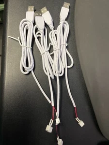 4x USB 2.0 A Male To 2-Pin Connector Adapter Cable 5V Computer PC Fan 22AWG - Picture 1 of 5