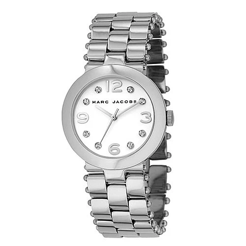 RELOJ MARC JACOBS PULSERA TONO PLATA CON CRISTALES-MBM3026-NUEVO+CAJA Foto 1 de 1