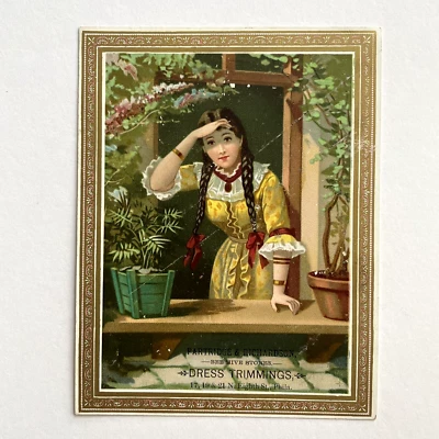 Trade Card Dress Alterations PARTRIDGE & RICHARDSON Philadelphia PA 4.25”x5.5” - Image 1 of 3