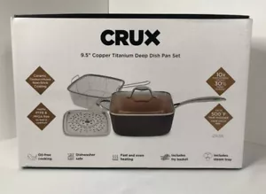 Copper Titanium Deep Dish Frying Pan and Steaming Set - Picture 1 of 5