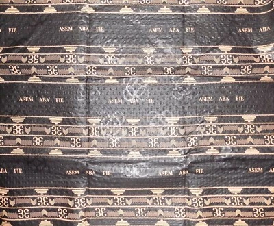 African Adinkra Textured Fabric 6 yards - Image 1 of 2