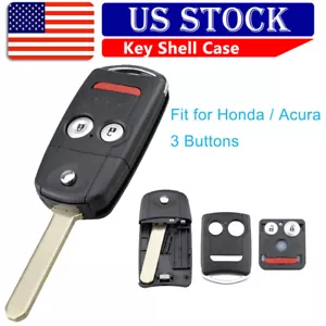 Car Key Shell Fob Case 3B for Acura MDX RDX 2007 2008 2009 2010 2011 2012 2013 - Picture 1 of 8
