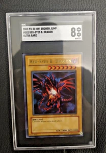 2003 Yu Gi Oh! Shonen Jump #002 Red-Eyes B. Dragon Ultra Rare SGC 8 NM MT - Picture 1 of 2