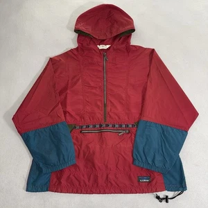Vintage L.L.Bean Anorak Windbreaker Jacket Large Color Block Aztec Hip Hop 90s - Picture 1 of 7
