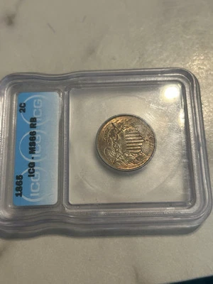 1865 ICG Ms 66 RB Two Cent Bargain Here! Please Check My Many Listings👀 - Image 1 of 4